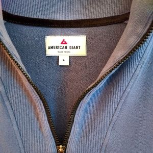 American Giant Moto Blue Mini Dress Size Large